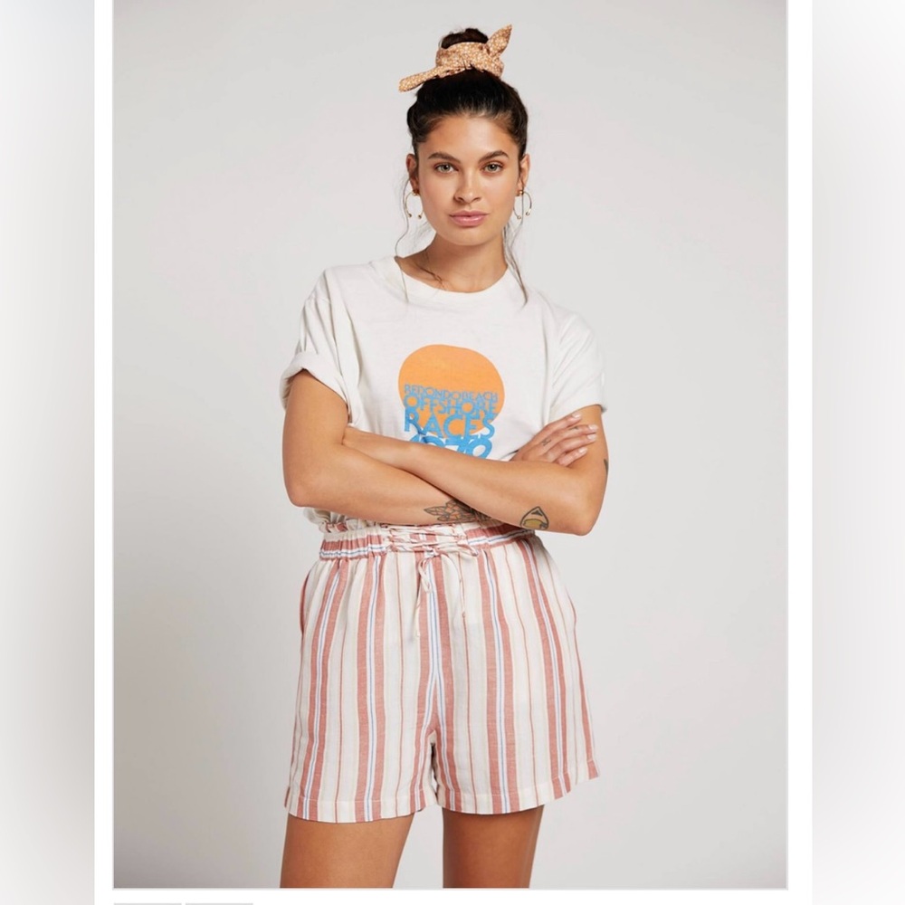 🔥 3 for $25🔥 Stone Row High Waisted Striped Shorts